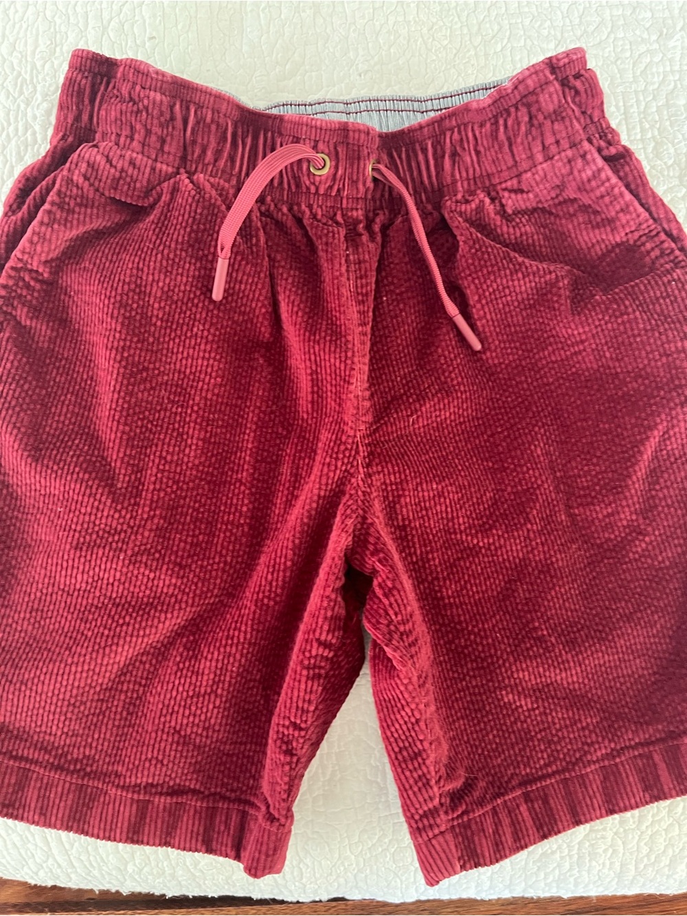 Crewcuts Burgundy Corduroy Drawstring Shorts